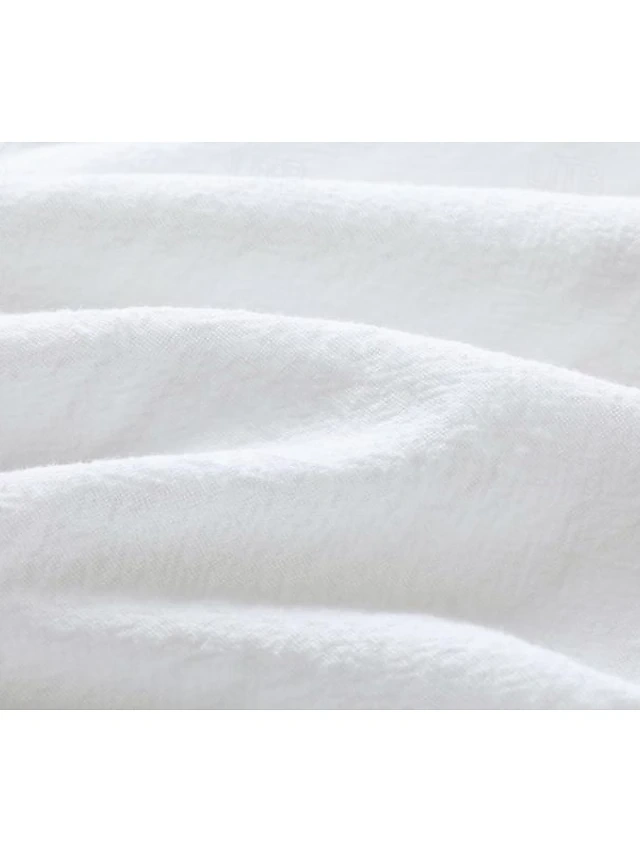 Women's Casual Linen Dress Button-Down Shirt Collar 3/4 Long Sleeve 2628