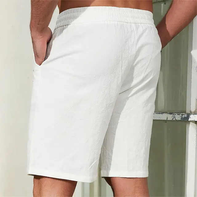 5 PACK-Men's Cotton Shorts Summer Shorts Beach Shorts Drawstring Elastic Waist 3D Print Graphic Coconut Tree Breathable Soft Short Casual Daily Holiday Streetwear Hawaiian Black White Micro-elastic