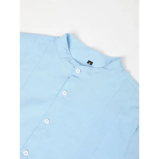 6 PACK-Men's Shirt Linen Shirt Guayabera Shirt Summer Shirt Beach Wear Button Up Shirt Black White Blue Green Short Sleeve Plain Collar Summer Casual Daily Clothing Apparel