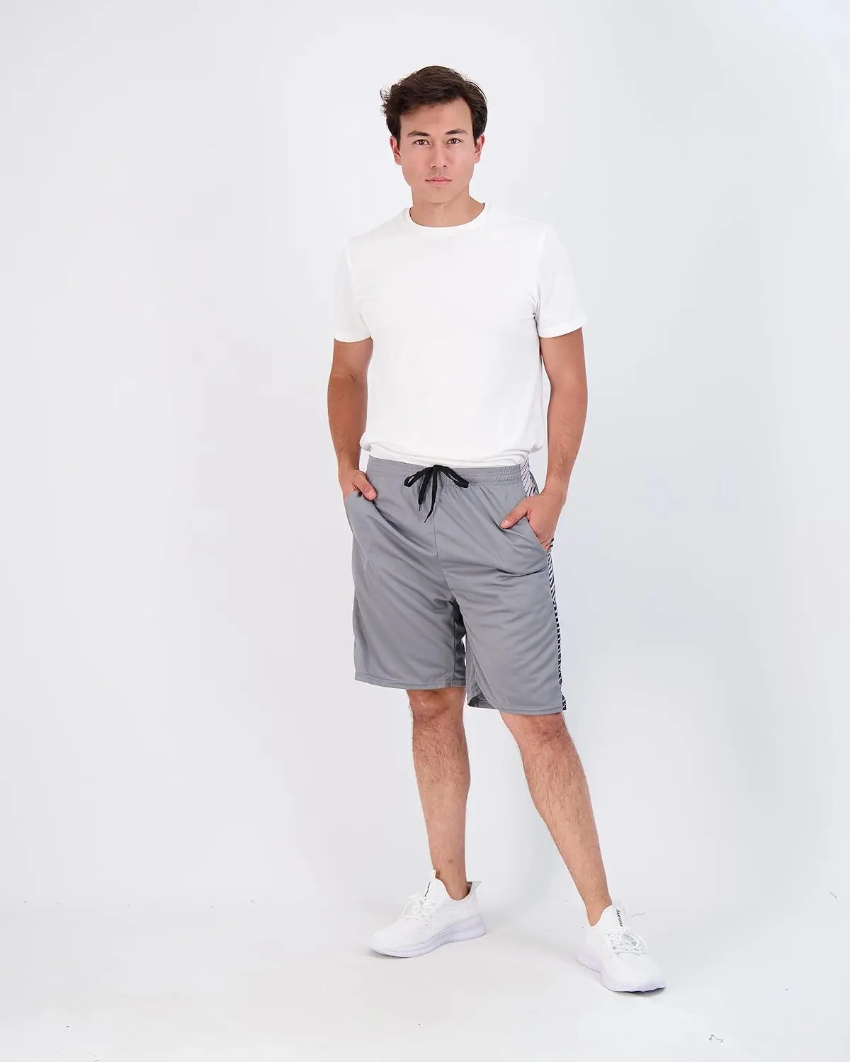 5 Pack-Men's Mesh Athletic Basketball Shorts Quick Dry Activewear with Pockets