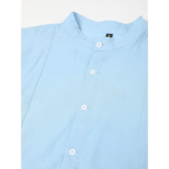 6 PACK-Men's Shirt Linen Shirt Guayabera Shirt Summer Shirt Beach Wear Button Up Shirt Black White Blue Green Short Sleeve Plain Collar Summer Casual Daily Clothing Apparel