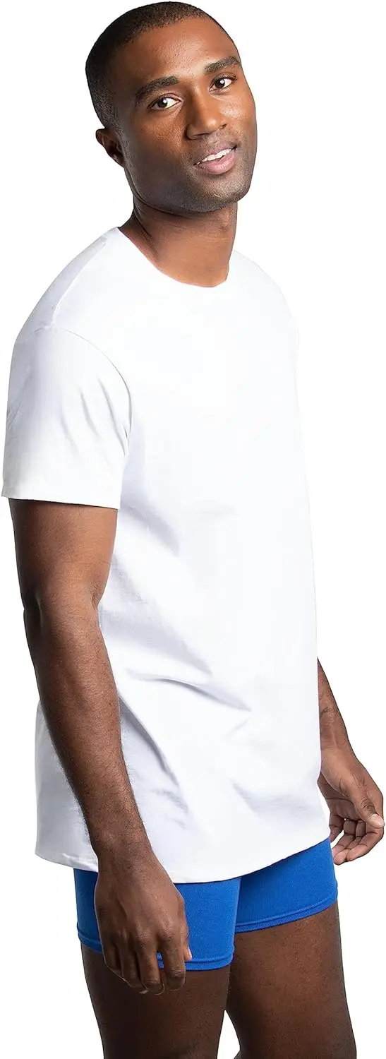 72 Pack-Men's Eversoft Cotton Stay Tucked Crew T-Shirt