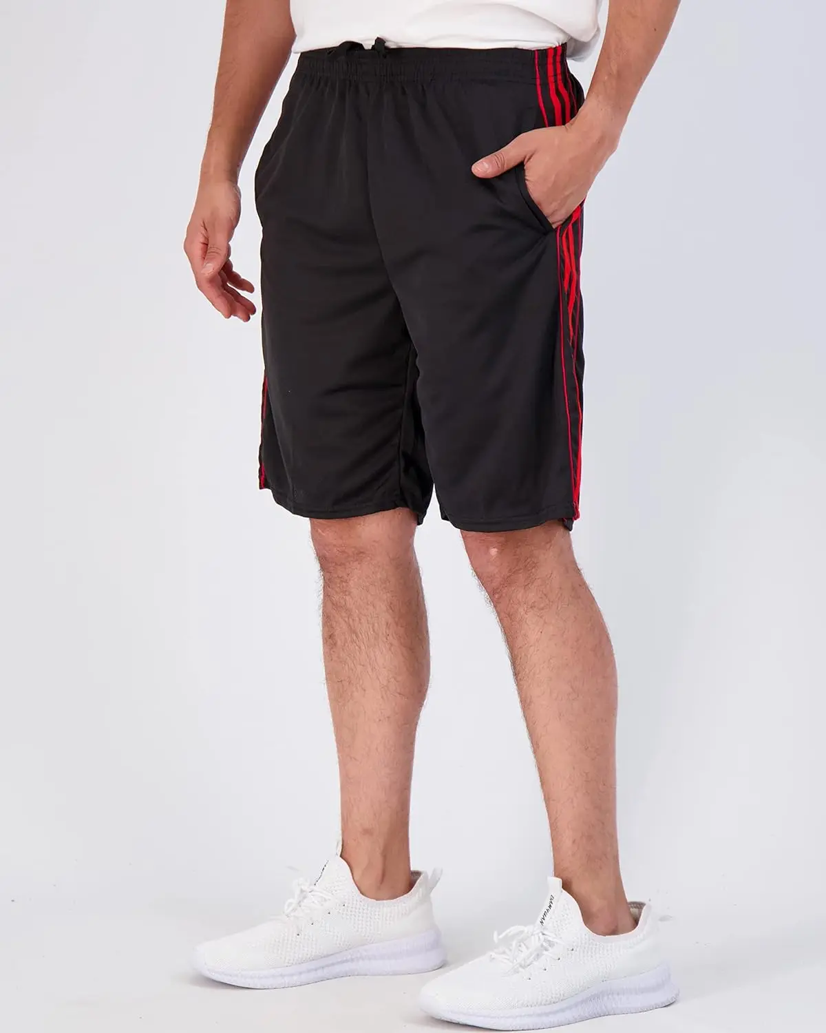 5 Pack-Men's Mesh Athletic Basketball Shorts Quick Dry Activewear with Pockets