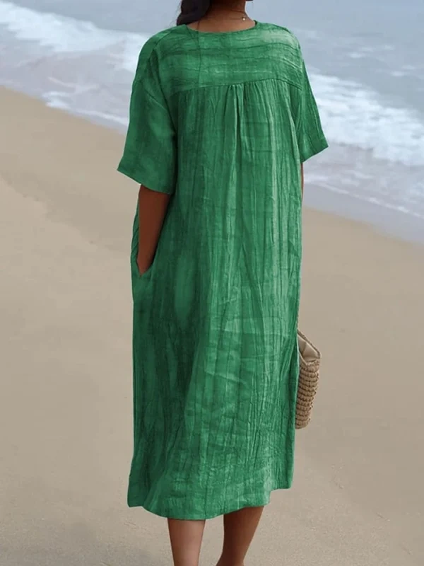 Women's Vintage Lovely Fish Art Print Flowy Dress 030c