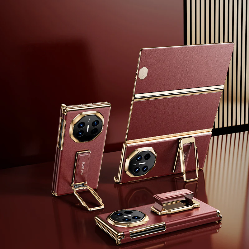 Oatsbasf 360° Rotatable Kickstand Strap Wristband Shockproof Leather Case Cover