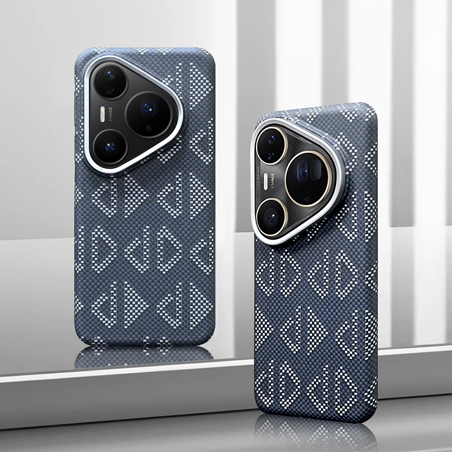 Armor King Geometric Impression Aramid Fiber MagSafe Non-Slip Slim Light Case Cover