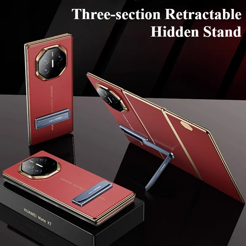 Oatsbasf Ultra-thin Portable Invisible Concealed Push-Pull Metal Phone Stand for Foldable Phones