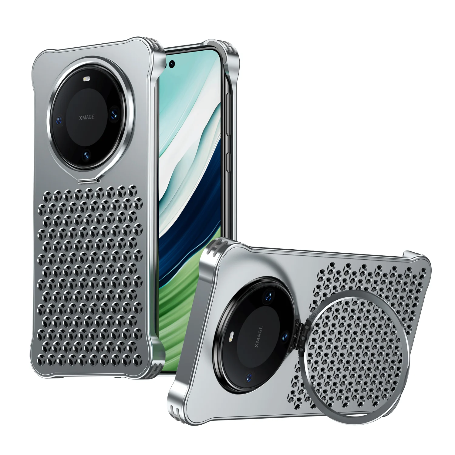 Armor King Lens Kickstand Heat Dissipation Metal Case Cover