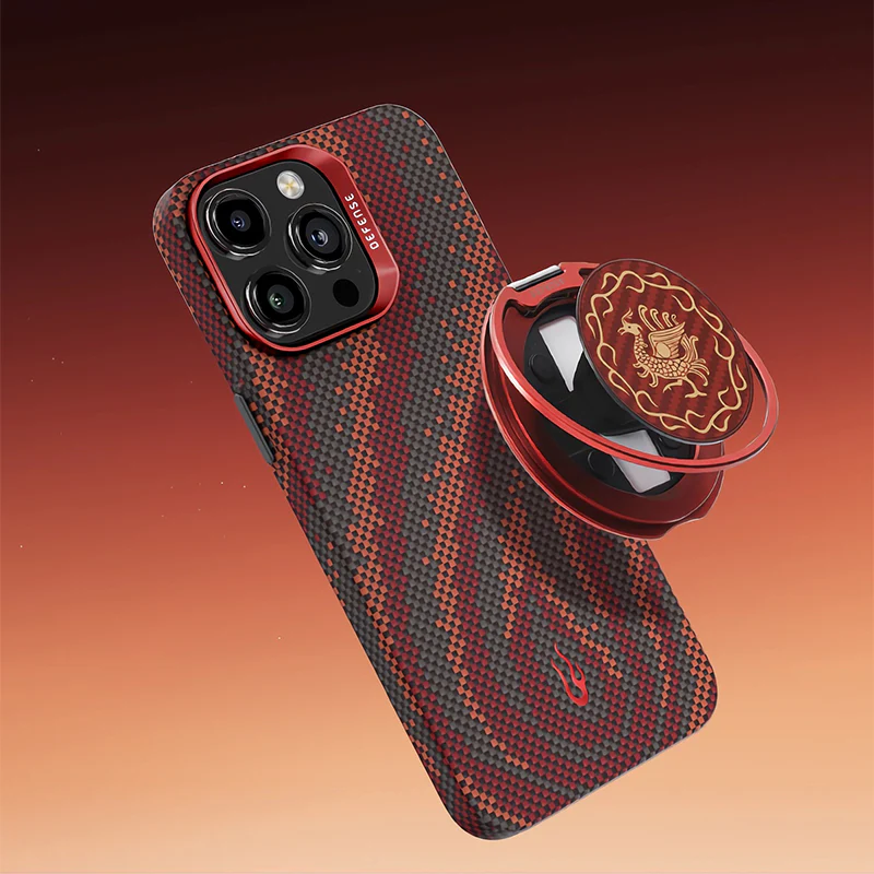X-Doria Defense Flame Zero Gravity MagSafe Artistic Woven Aramid Fiber Case Cover