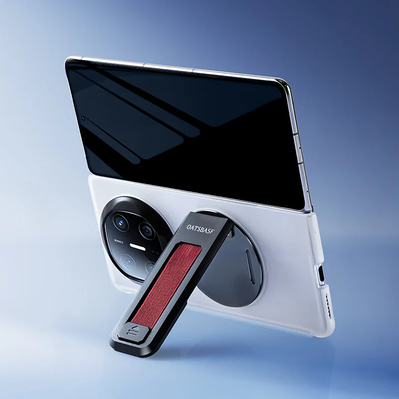 Oatsbasf 360° Rotatable Kickstand Wristband Shockproof Translucent Case Cover