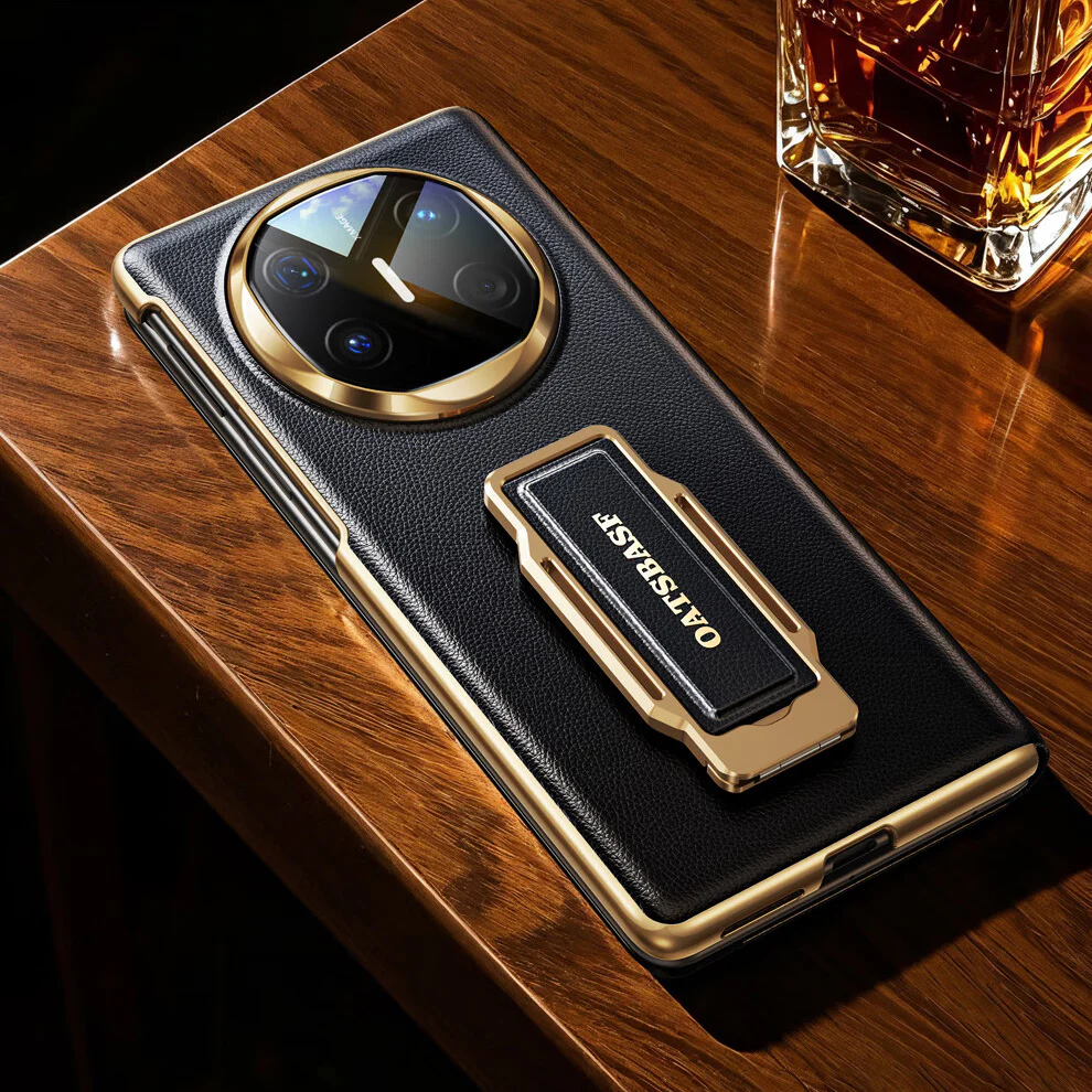 Oatsbasf 360° Rotatable Kickstand Strap Wristband Shockproof Leather Case Cover